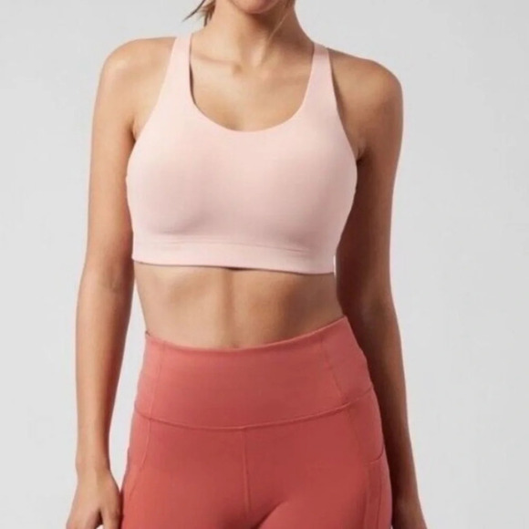Athleta Advance Sports Bra Light Pink Athletic Size 34D - Picture 8 of 8